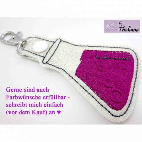 PIGMENTs Erlenmeyerkolben Taschenanhänger weiß