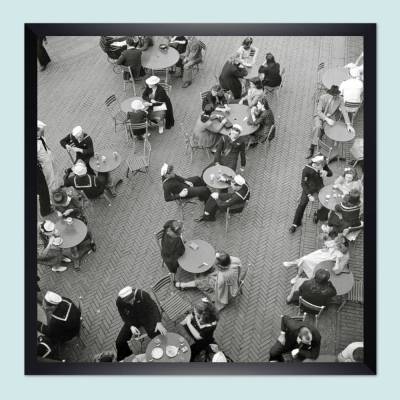 Wandbild Central Park New York 1942 - KUNSTDRUCK gerahmt - Historische Schwarz weiß Fotografie  - Wandkunst