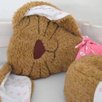 Nähanleitung Bettschlange Hase Oskar inkl. Anleitung, Schnittmuster und Stickdatei