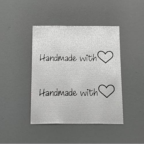 Handmade Seitenlabel "Handmade with Herz"