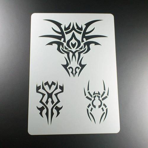 Schablone Tribal Dragon Drache Spinne Tattoo - BT02