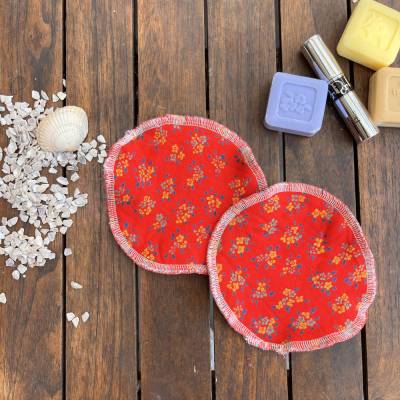 2er Set Abschminkpads zerowaste Nachhaltigkeit waschbar Blümchen