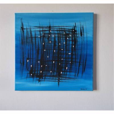 Abstrakte Kunst Acryl auf Leinwand Bild Malen Original Gemälde Abstraktmalerei