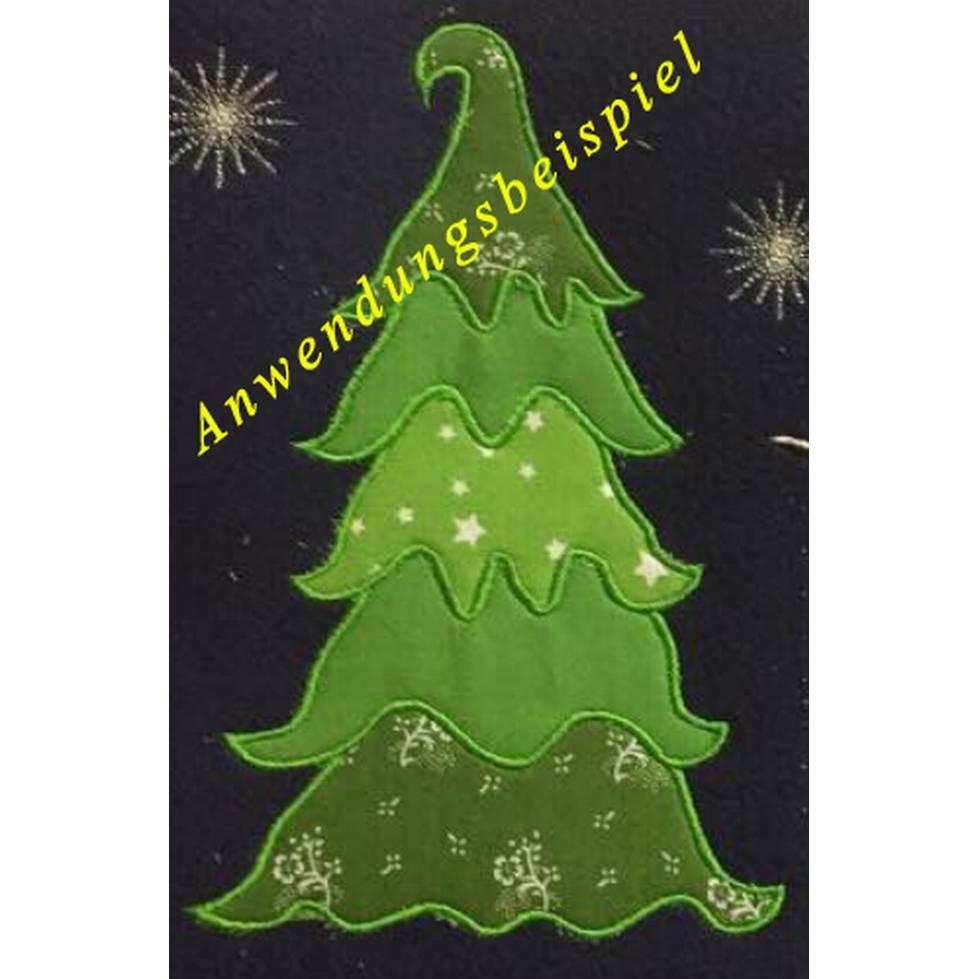 *  Weihnachtsbaum / Tannenbaum / Christbaum  *  Applikation / Stickdatei - in 4 Größen Bild 1