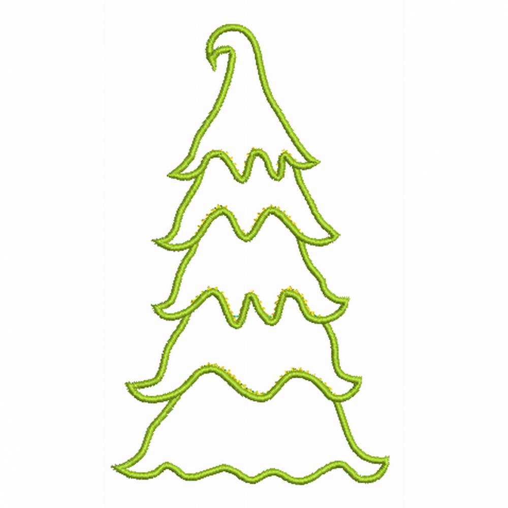 *  Weihnachtsbaum / Tannenbaum / Christbaum  *  Applikation / Stickdatei - in 4 Größen Bild 3