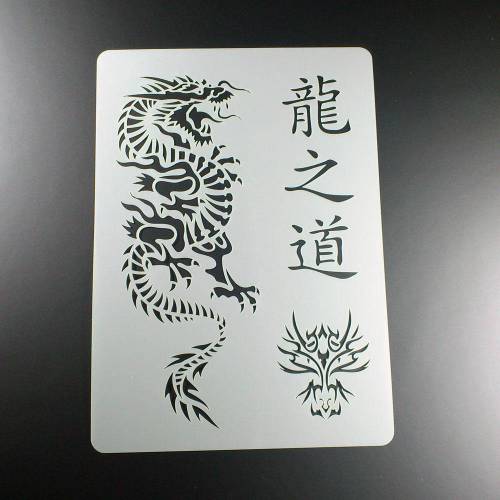 Schablone Kanji Weg des Drachen China Dragon - BT05