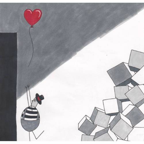 Postkarte „Streben nach Liebe“ | Künstlerpostkarte | niedlich