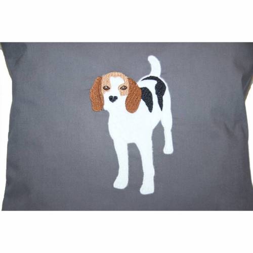 Stickdatei Applikation Beagle 2 Größen13x18 / 17x20 Rahmen Stickmuster Hund