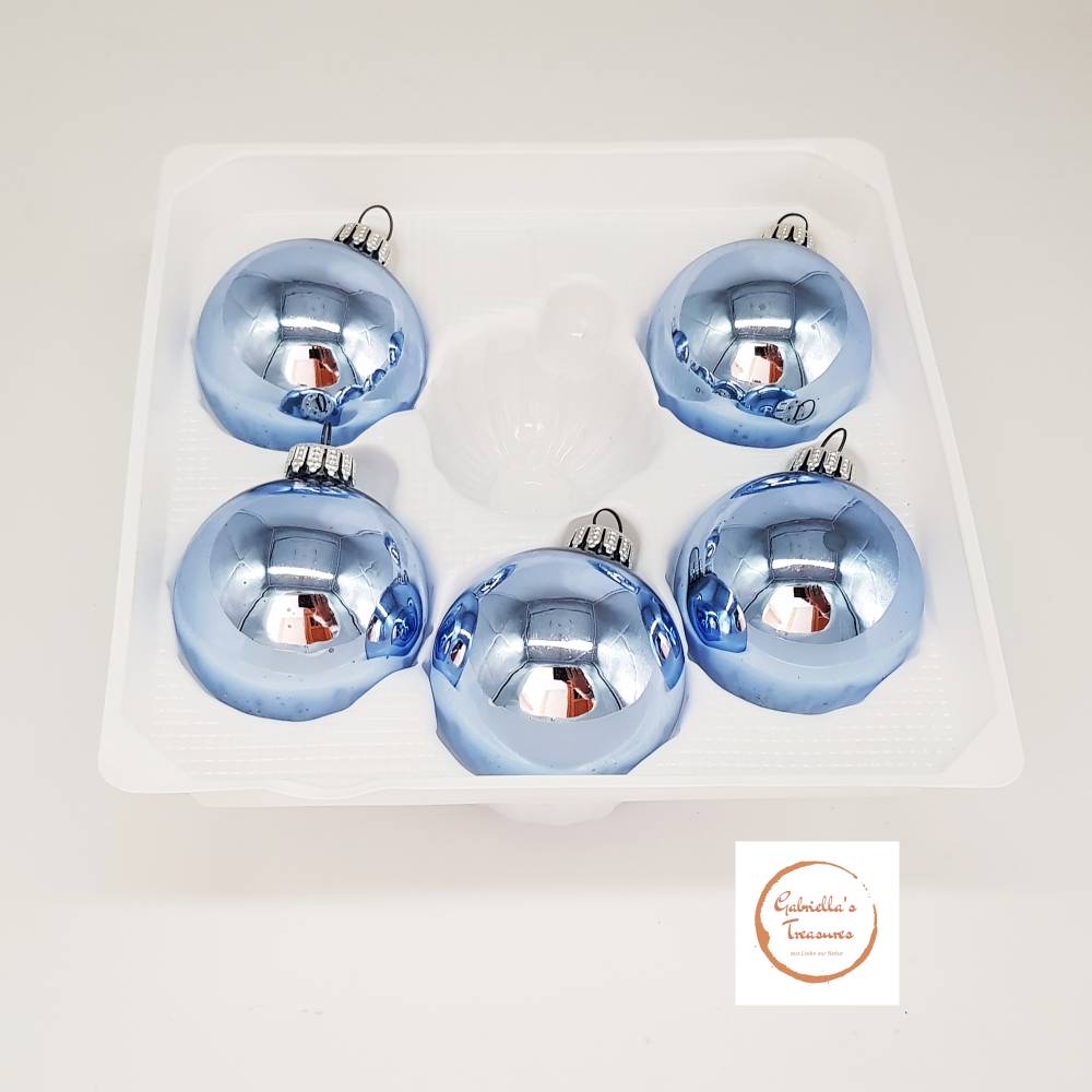 11 Weihnachtskugeln, Glaskugeln, hellblaue Chistbaumkugeln, Baumschmuck, Dekoration, Weihnachten, Advent