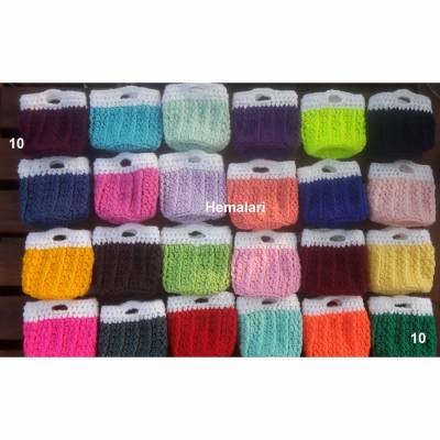 Adventskalender Säckchen * gehäkelt * 24 Säcke * verschiedene Farben - bunt * Weihnachtskalender