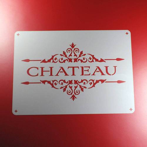 Schablone Chateau Schriftzug Schloss Shabby - BO92