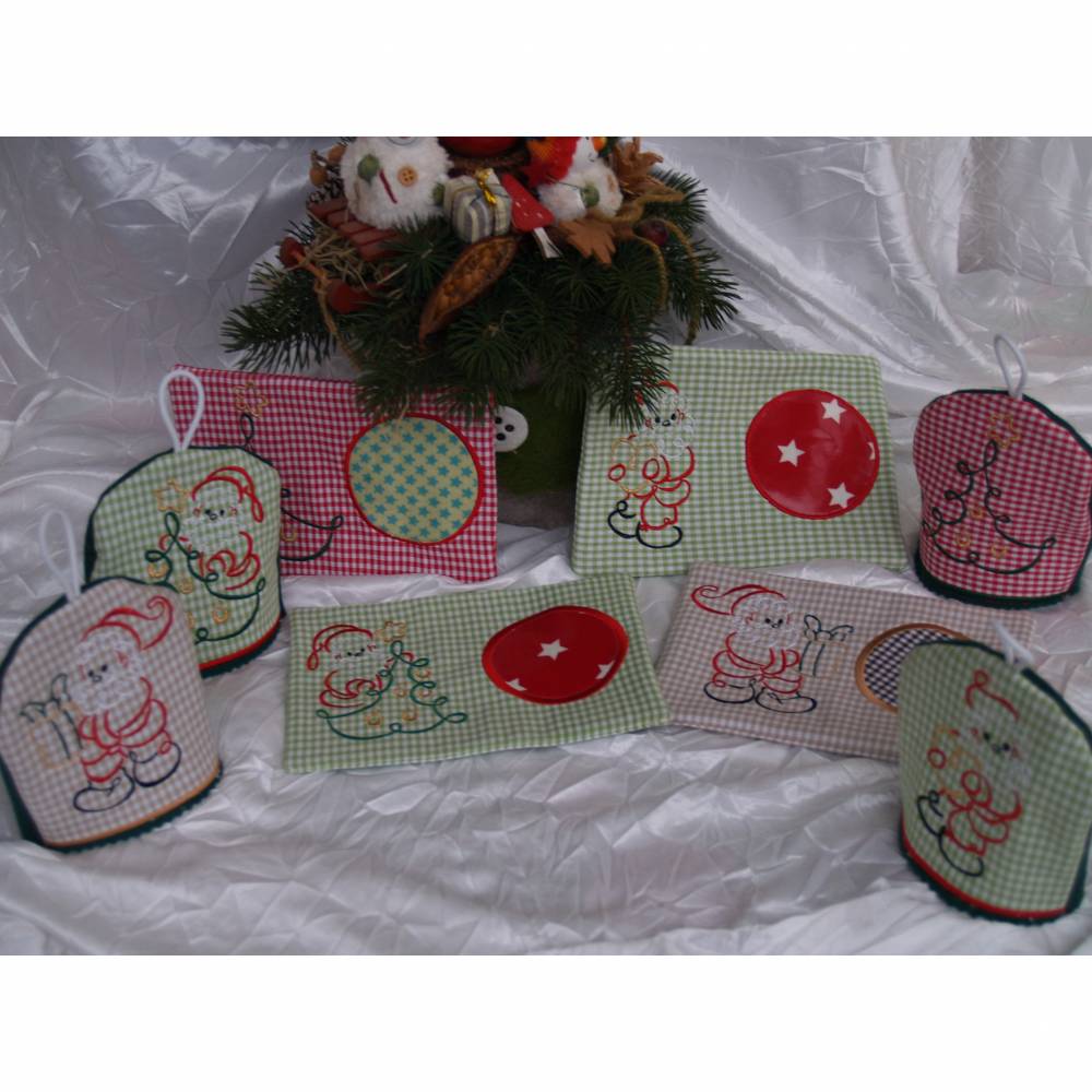 Stickdatei Weihnachten Mug Rug / Eierwärmer ITH 263 Maschinestickerei Bild 1