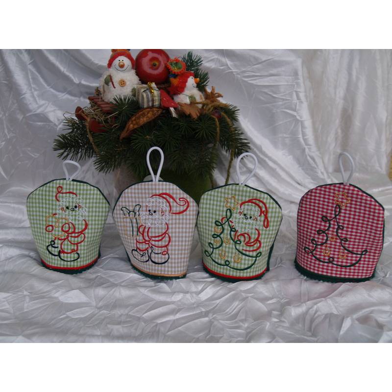 Stickdatei Weihnachten Mug Rug / Eierwärmer ITH 263 Maschinestickerei Bild 4