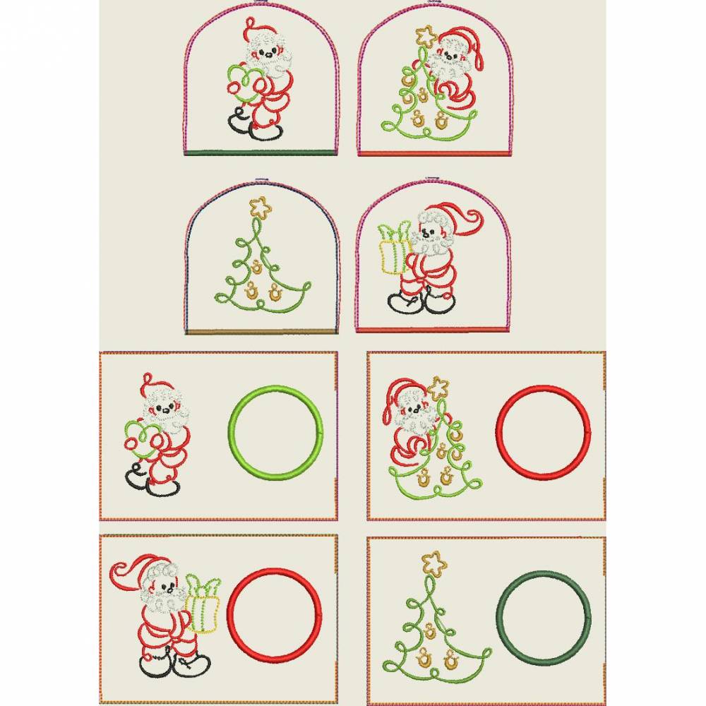 Stickdatei Weihnachten Mug Rug / Eierwärmer ITH 263 Maschinestickerei Bild 5