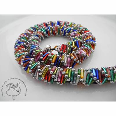 Collier Silber bunt schön