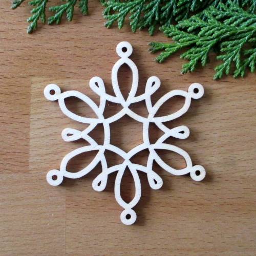 Schneeflocke Alaska aus Holz