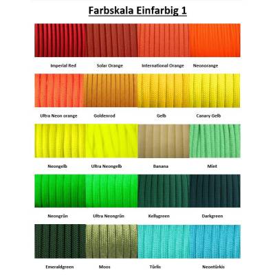 Paracord Starterpaket 90m Paracord Typ3 550lbs