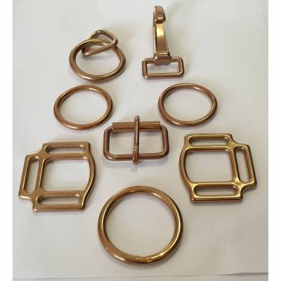 Halfterring-Set in Alt-Rosegold 8teilig DIY Halfter mit Rollschnalle