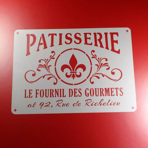 Schablone Patisserie Backen Shabby Paris - BS13