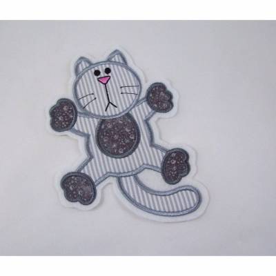 Katzen Applikation, Aufnäher Katze,