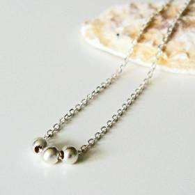 Filigrane Halskette mit Kugeln 925 Silber, zarte Silberkette, feine Kette Silber, Layering Kette, Silberschmuck
