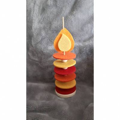 DIY Bastelset für 1 Filzstecker "Kerzenschein" 