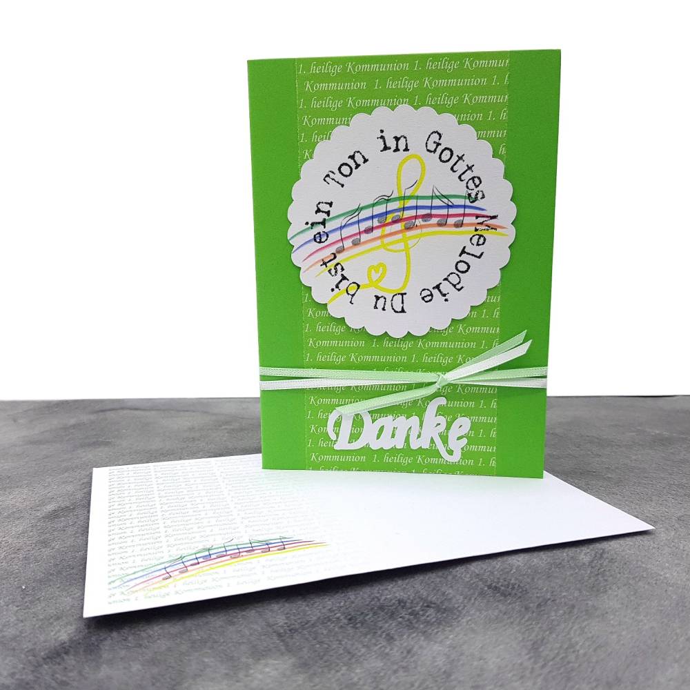 Danksagungskarte Kommunion - Du bist ein Ton in Gottes Melodie Bild 2