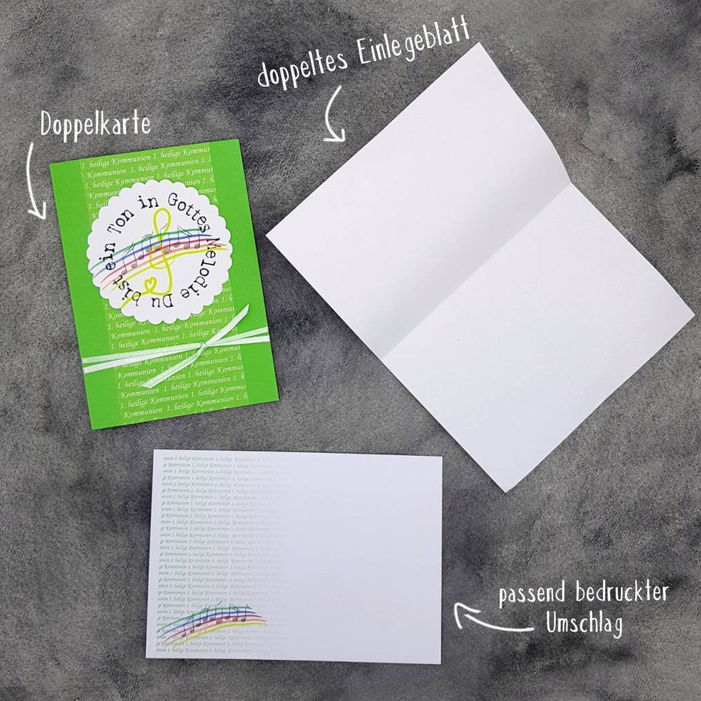 Danksagungskarte Kommunion - Du bist ein Ton in Gottes Melodie Bild 6