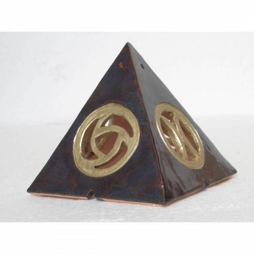 Räucherpyramide Pyramide Räuchermann Skulptur  Keramik