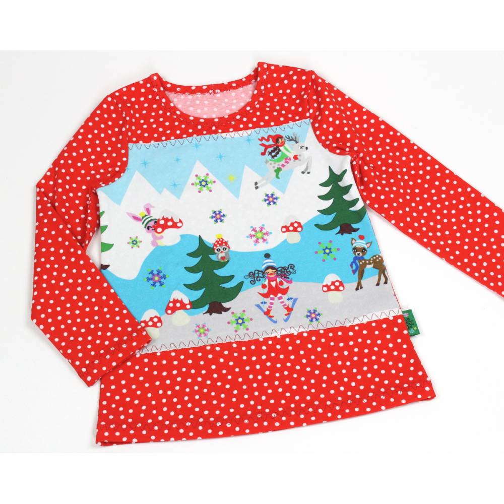 Langarmshirt 98/104 Jersey Shirt -Milli Winterwunderland- Bild 1