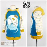 Hoodie / Pullover mit Kapuze Panel Dino - Junge Gr. 92