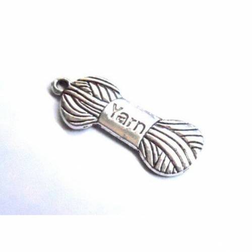 Schmuckanhänger Yarn silberfarben  1 Stk.