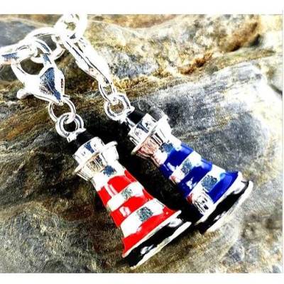 Anhänger, Charm, maritim, Leuchtturm,  Bettelarmband