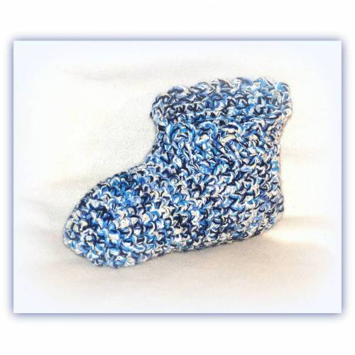 Puschen gehäkelt Gr. 41,5 / 42, Hüttenschuhe, Gästehausschuhe