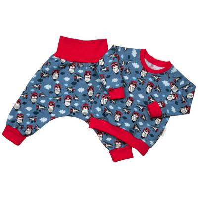 2tlg Set "Pilot" Pullover + Pumphose Baby Frühchen Junge, ab Gr. 44 Geschenk Geburt