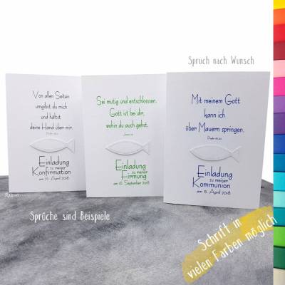 Einladungskarte Konfirmation, Kommunion & Firmung 