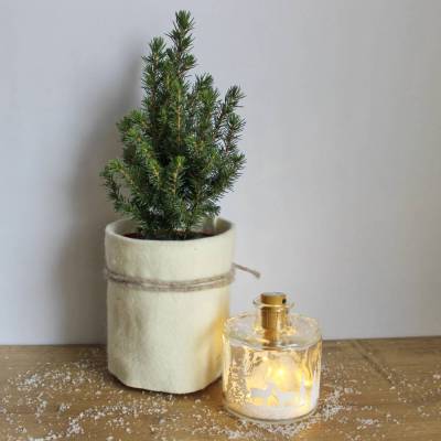 Lichtflasche "Winterwald" aus der Manufaktur KarLa