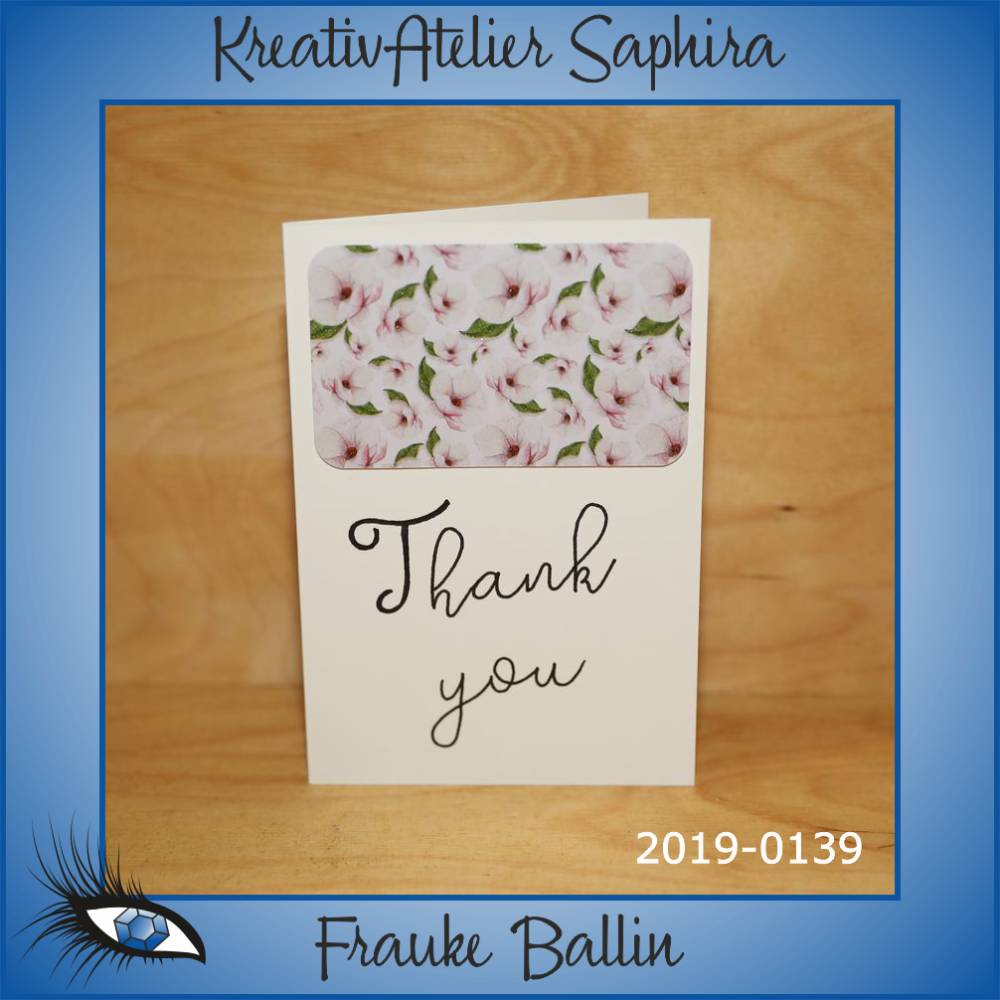 Klappkarte - DANKE / THANK YOU - DinB6 - [2019-0139] - handgeschrieben Bild 1
