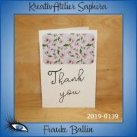 Klappkarte - DANKE / THANK YOU - DinB6 - [2019-0139] - handgeschrieben