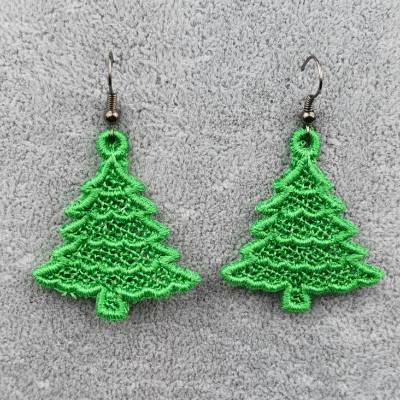Ohrringe Tannenbäumchen Lace Weihnachten Christmas