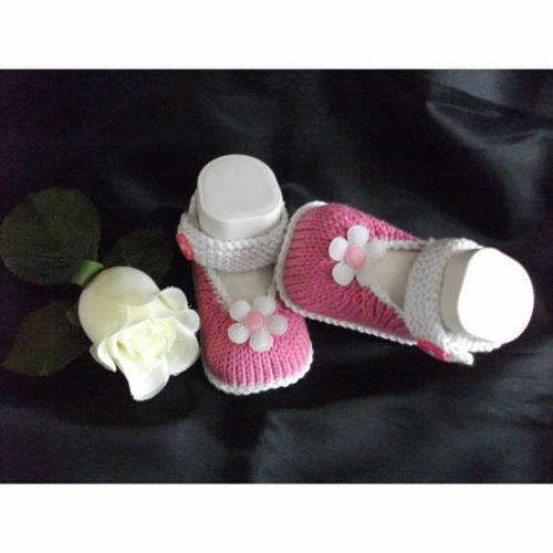 Babyschuhe gestrickt, Babyschühchen, Babysocken, Ballerina *Babsi*