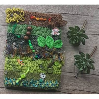 TwiddleMuff * DSCHUNGELPARADIES * Sensorik Alzheimer Demenz * Nestelmuff Beschäftigungsmuff MUFF