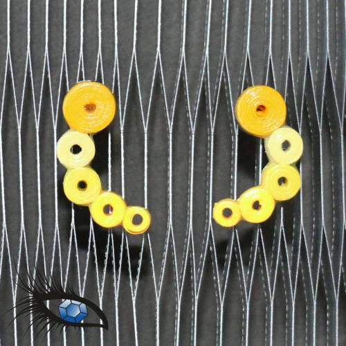 [2019-q-0176] Quilling - Ohrstecker "Gelbe Kringel"