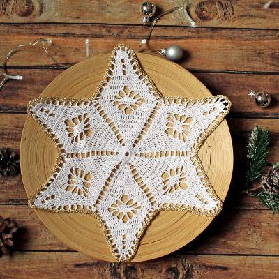 Häkeldeckchen Stern ~ Tischdeckchen | Weihnachten