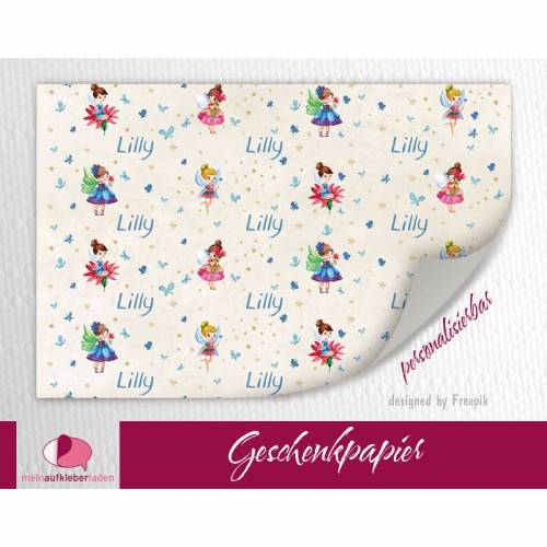 Geschenkpapier | Kleine Fee - personalisierbar