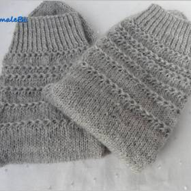 Handgestrickte Herrensocken aus Wolle in Grau – Warme, robuste Wollsocken für Herren