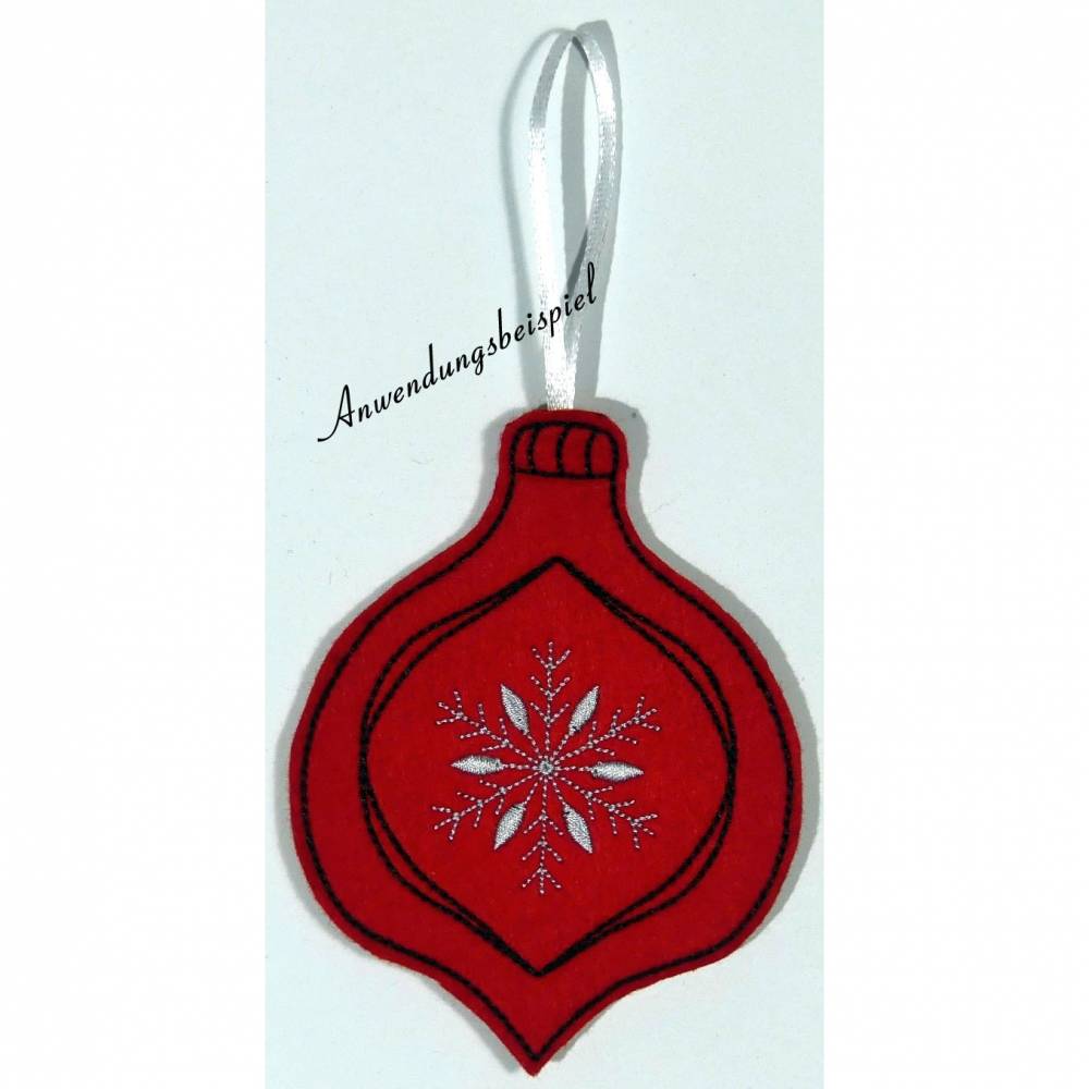 * 3 x Anhänger ITH, Weihnachtsengel, Hörnerschlitten, Christbaumkugel *10 x 10 cm, für den Christbaum oder für Geschenke Bild 3