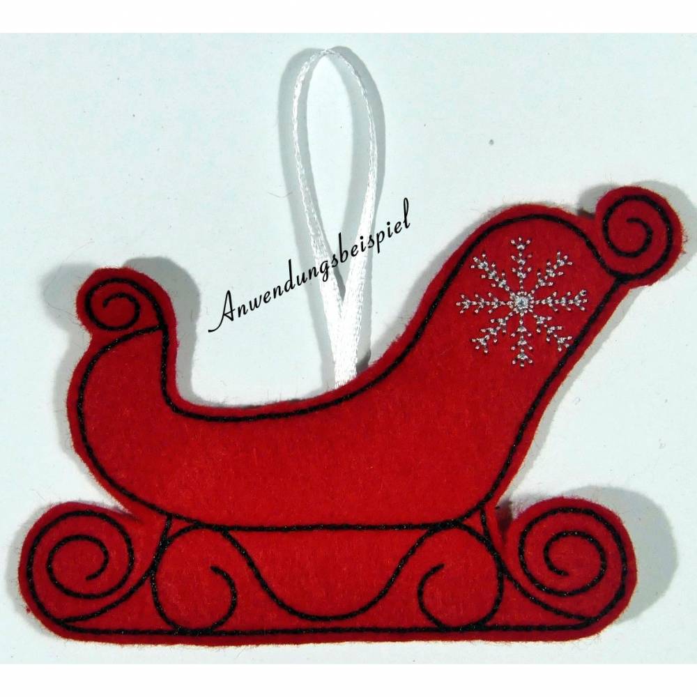 * 3 x Anhänger ITH, Weihnachtsengel, Hörnerschlitten, Christbaumkugel *10 x 10 cm, für den Christbaum oder für Geschenke Bild 4