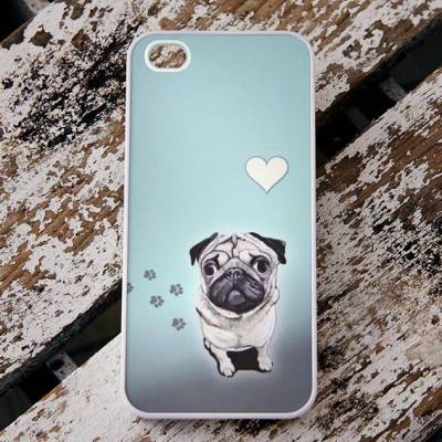 iPhone 4/4s Handy Schale "Mops OSKAR" /// ABVERKAUF