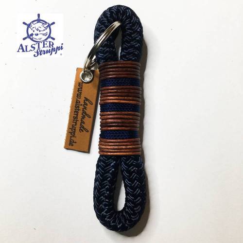 Schlüsselanhänger Segeltau dunkelblau Marke AlsterStruppi